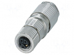 Connector: M12 | plug | PIN: 5 | 690V | straight | IP65 | crimped | 16A