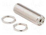 Adapter | UHF female,both sides | Insulation: POM | 50&Omega; | brass