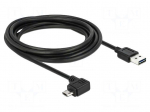 Cable | USB 2.0 | gold-plated | 3m | black | 24AWG,28AWG | 480Mbps