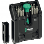 Wera Tool-Check Modular Micro 1, bit set black/green, 21-piece, including Kraftform Micro 4mm hand holder