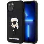 Karl Lagerfeld KLHCP14M3DRKINK Rubber Ikonik 3D Hardcase for iPhone 14 Plus / 15 Plus 6.7" / black