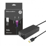 Qoltec strāvas adapteris klēpjdatoram Lenovo 90W | 20V | 4.5A | Plāns uzgalis+kontakts | +strāvas kabelis