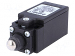 Limit switch | rubber seal,pin plunger &Oslash;10mm | NO + NC | 10A | IP67