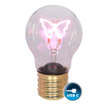 LED valgustus // Dekoratiivne pidulik valgustus | J&otilde;uluvalgustus // Dekoracja świetlna żar&oacute;wka; ładowalna 250mah, li-ion usb-c; on/off; multikolor motyl