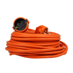 Elektrimaterjalid // Elektri laiendid, Pikendusjuhtmete, hajutuste ja UK ja USA adapterite komplekt // Przedłużacz jednogniazdowy SCHUKO; IP20; 16A; H05VV-F ; 31,5; 20m; POMARAŃCZOWY; HAND HOME