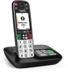 Lauatelefon Gigaset Gigaset EASY 500A analoog/DECT helistaja nimi ja identifitseerimine Black, Silver