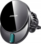 Joyroom magnetiline juhtmevaba autolaadija (&otilde;huv&otilde;rgu versioon), PD 15W, USB&ndash;Type-C kaabliga (1m), Black (JR-ZS409)
