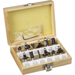 Einhell-KWB router set, 12 pieces (shaft &Oslash; 8mm, in wooden box)