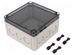 Enclosure: multipurpose | X: 130mm | Y: 130mm | Z: 75mm | TK PS | grey