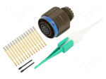Connector: military | plug | female | PIN: 13 | straight | crimped | 5A