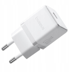 Adapter Baseus  Sienas atrais ladetajs Palm 20W USB-C QC3.0 PD3.0 ar USB-C kabeli 1 m  balts (6932172677428)