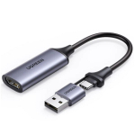 Adapter USB Ugreen 40189 USB-C - HDMI + USB-C Srebrny  (40189)