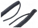 Wire: coiled | UNITRONIC&reg; SPIRAL | 3x0,14mm2 | PUR | black | 250V | 0.2m