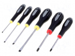 Kit: screwdrivers | Pcs: 6 | Phillips cross,slot