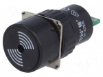 Signaller: sound | 75dB | Illumin: none | IP40 | &Oslash;16mm | max.6mm | plastic
