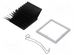 Heatsink: extruded | grilled | BGA | black | L: 42.5mm | W: 42.5mm
