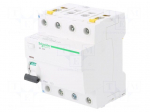 RCD breaker | Inom: 63A | Ires: 30mA | Poles: 4 | 400V | Mounting: DIN