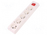 Connector: AC supply | female | splitter | 2P+PE | 250VAC | 16A | white