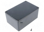 Enclosure: multipurpose | X: 80mm | Y: 120mm | Z: 59mm | 1591 | ABS | black