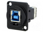 Coupler | USB A socket,USB B socket | FT | USB 3.0 | metal | 19x24mm