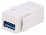 Socket | coupler | female x2 | USB A socket x2 | straight | Keystone