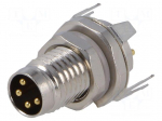 Connector: M8 | male | PIN: 4 | socket | IP67 | 30V | 2.5&divide;4mm