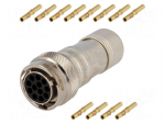Connector: circular | Series: RT360 | plug | female | crimped | PIN: 12