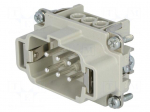 Connector: HDC | contact insert | male | C146 | PIN: 6 | 6+PE | size E6