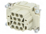 Connector: rectangular | female | Han EE | PIN: 10 | 10+PE | size 6B