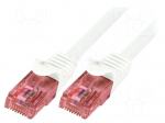 Patch cord | U/UTP | 6 | stranded | Cu | LSZH | white | 3m | 26AWG