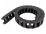 Cable chain | Series: Light | Bend.rad: 75mm | L: 986mm | Colour: black