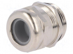 Cable gland | PG21 | IP68 | Mat: brass | Body plating: nickel