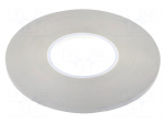Tape: fixing | W: 6mm | L: 55m | Thk: 0.25mm | double-sided | acrylic