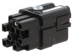 Connector: rectangular | female | EPIC H-A | PIN: 13 | 12+PE | 10A | 400V