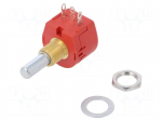 Potentiometer: shaft | single turn | 10k&Omega; | 1W | &plusmn;10% | 6.35mm