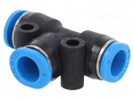 Push-in fitting | T-tap splitter | -0.95&divide;6bar | Mat: PBT | &Oslash;in: 6mm