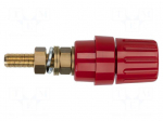 Laboratory connector: 4mm banana | socket | 100A | red | insulated