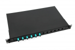 19" Fixed optical patch panel with cassette , 12 port SC simplex or  LC duplex