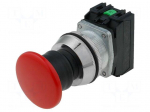 Switch: push-button | 30mm | Stabl.pos: 1 | NC + NO | red | IP66 | NEF30