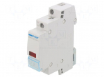 LED indicator | 230VAC | for DIN rail mounting | Colour: red