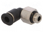 Push-in fitting | angled | -0.95&divide;10bar | Thread: M7 | Thread: outside