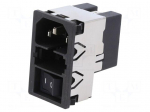 Connector: AC supply | socket | male | 4A | 250VAC | C14 (E) | KMF