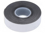 Tape: self-amalgamating | black | 19mm | L: 3.5m | Thk: 0.75mm | 550%