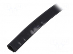 Hole and edge shield | PVC | L: 10m | black | H: 10mm | W: 5.5mm | -30&divide;70&deg;C