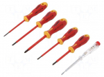 Screwdriver: insulated-set | insulated | Phillips,slot | ERGONIC&reg;