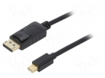 Cable | DisplayPort plug,mini DisplayPort plug | PVC | 1.8m | black