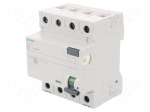 RCD breaker | Inom: 25A | Ires: 30mA | Poles: 3+N | 230/400VAC | IP20
