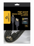 CABLE HDMI-MICRO HDMI 1.8M/V.2.0 BLK CC-HDMID-6 GEMBIRD