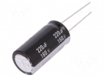 Capacitor: electrolytic | low ESR | THT | 220uF | 160VDC | &Oslash;16x31.5mm