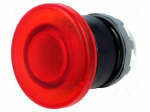 Switch: push-button | 22mm | Stabl.pos: 1 | red | MLB-1 | IP66 | mushroom
